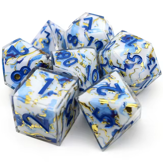 Kintsugi | Sharp Polyhedral Dice Set - Valkyrie RPG