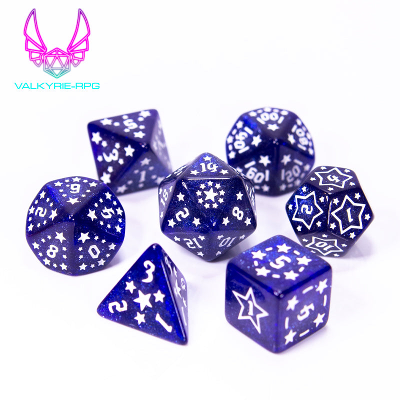 Asterism | Glitter Polyhedral Dice Set - Valkyrie RPG
