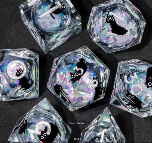 Nyan | Sharp Novelty Liquidcore Polyhedral Dice Set