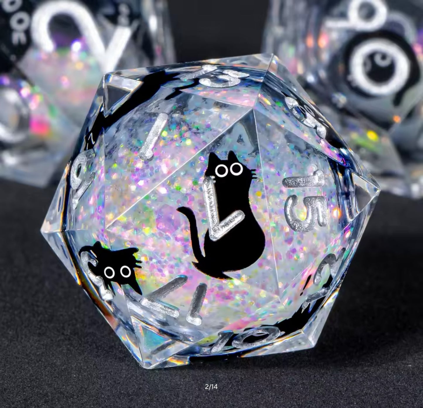 Nyan | Sharp Novelty Liquidcore Polyhedral Dice Set