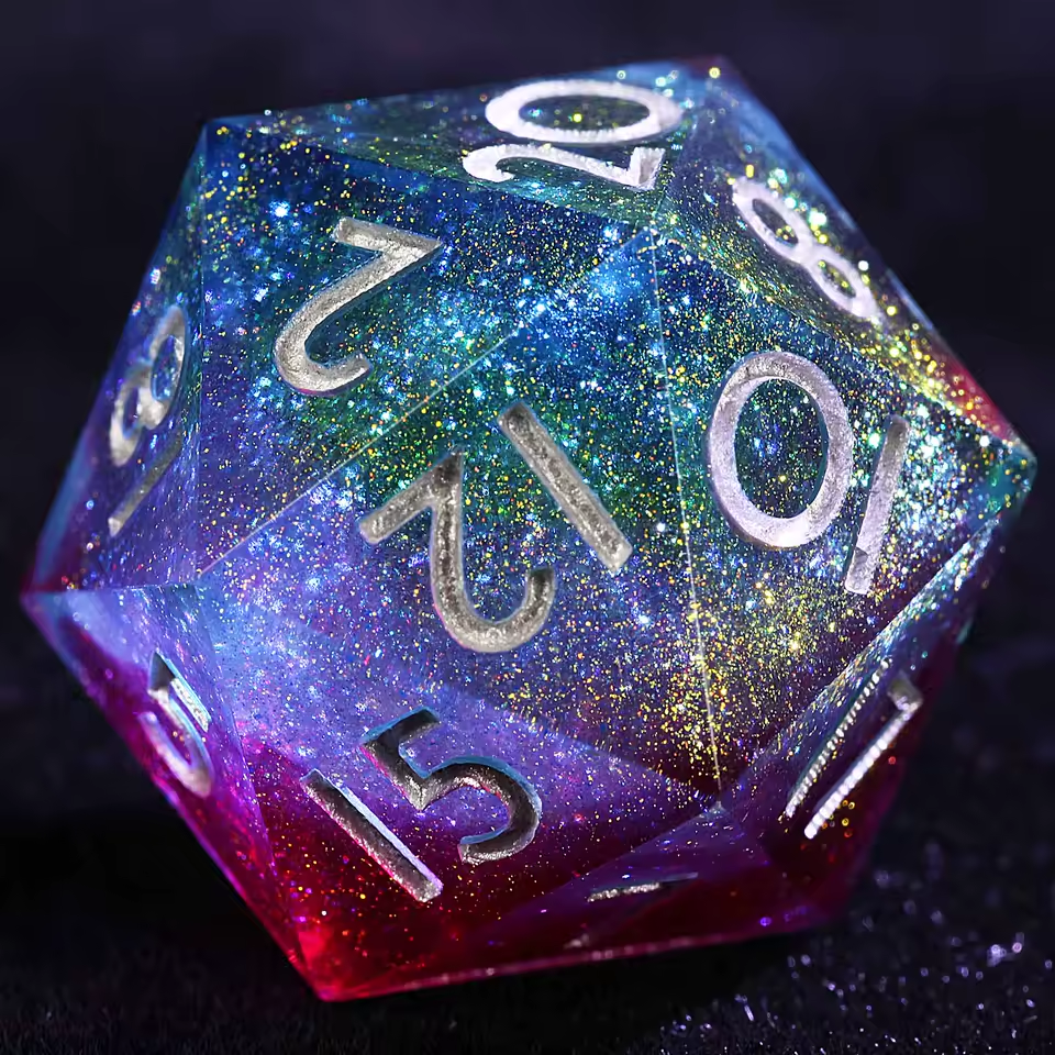 Cosmic Mirage | Sharp Polyhedral Dice Set - Valkyrie RPG