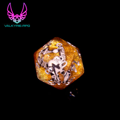 Subfari Archive - Cow-Poke  | Novelty Inclusion Polyhedral Dice Set - Valkyrie RPG