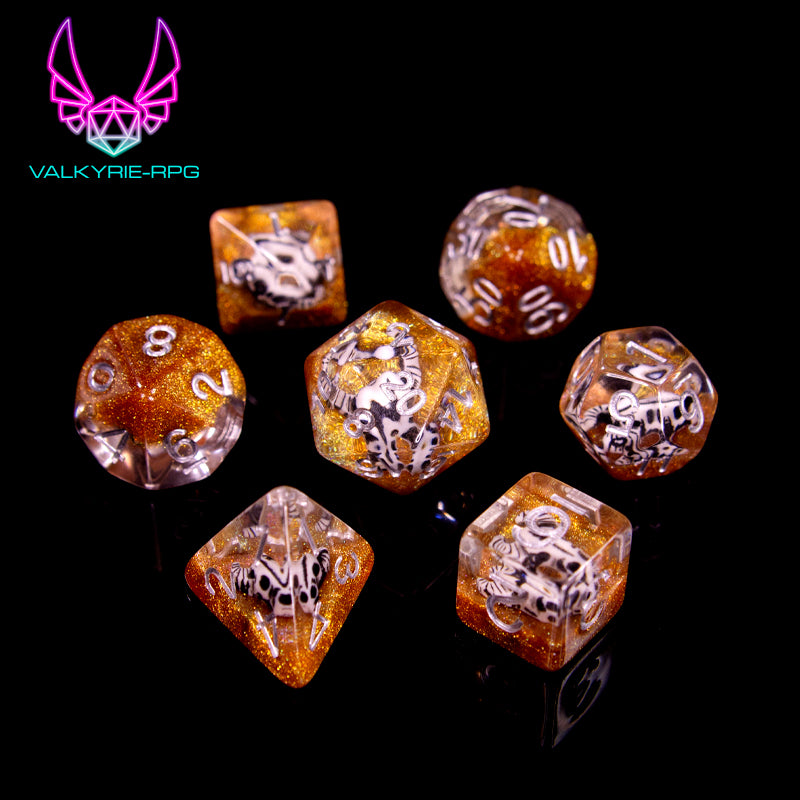 Subfari Archive - Cow-Poke  | Novelty Inclusion Polyhedral Dice Set - Valkyrie RPG