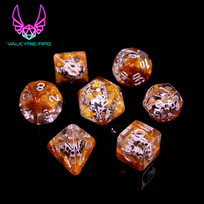 Subfari Archive - Cow-Poke  | Novelty Inclusion Polyhedral Dice Set - Valkyrie RPG
