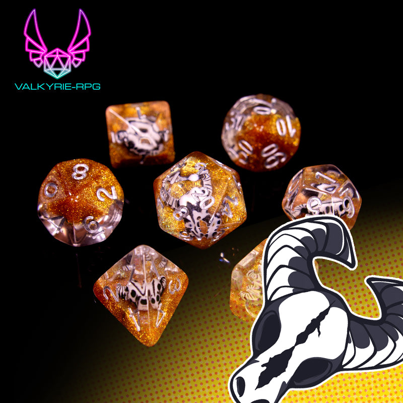 Subfari Archive - Cow-Poke  | Novelty Inclusion Polyhedral Dice Set - Valkyrie RPG