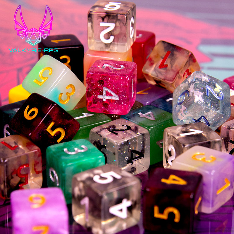 Pick and Mix | Random D6 Dice (10 pieces) - Valkyrie RPG