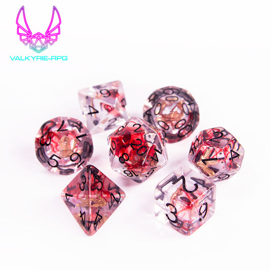 Assassinate | Novelty Inclusion Polyhedral Dice Set - Valkyrie RPG