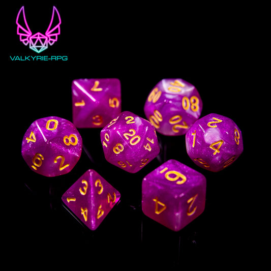 Devotion | Glitter Polyhedral Dice Set - Valkyrie RPG