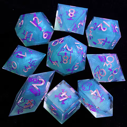 Eerie | Sharp Polyhedral Dice Set - Valkyrie RPG