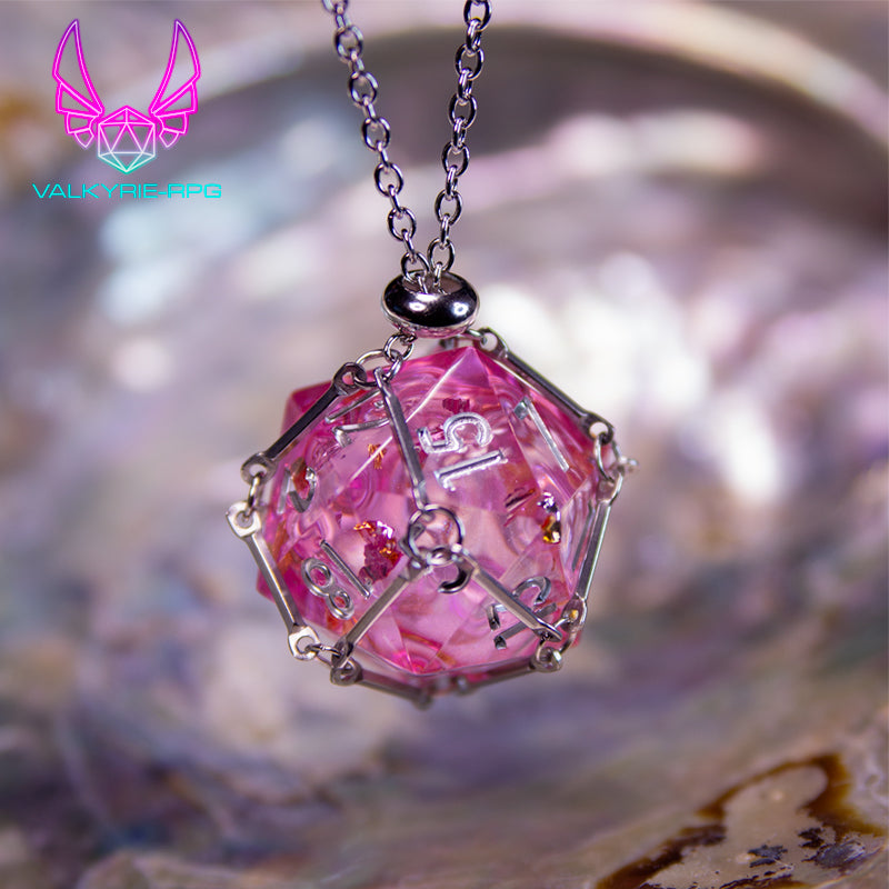Elixir of Love D20 Necklace | Sharp-edged Liquid Core - Valkyrie RPG