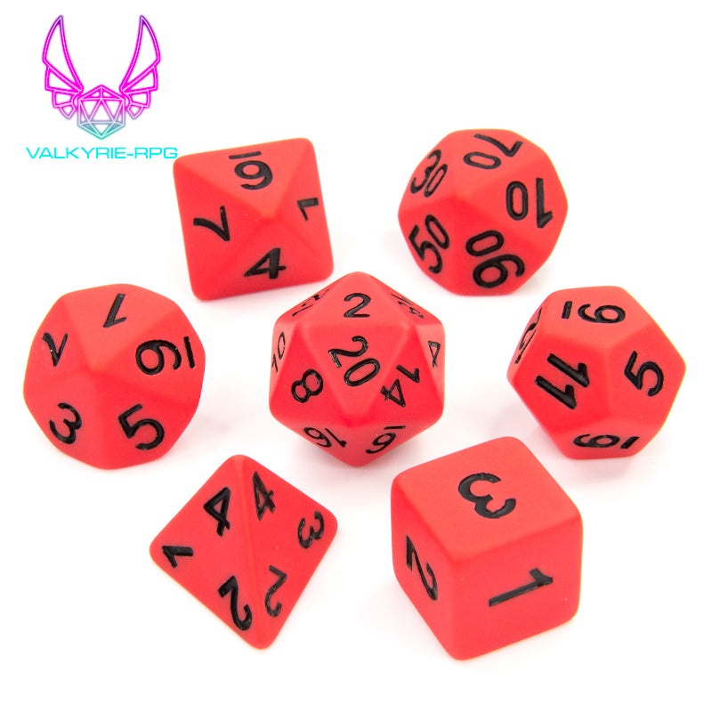 Frenzy | Matte Polyhedral Dice Set - Valkyrie RPG