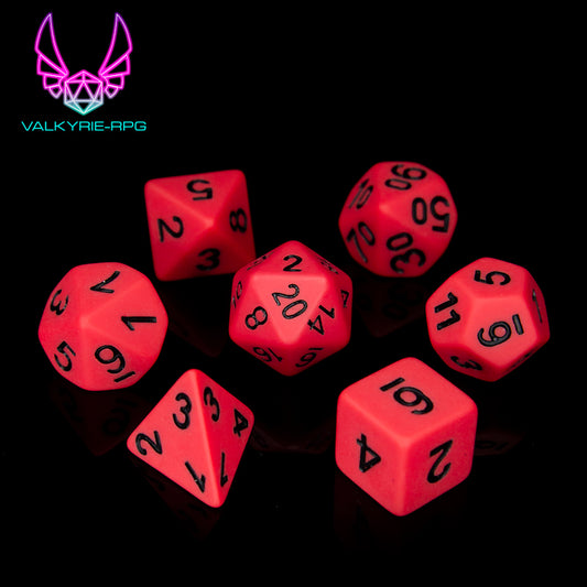 Frenzy | Matte Polyhedral Dice Set - Valkyrie RPG