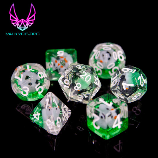 Blue Duckies | Novelty Inclusion Polyhedral Dice Set - Valkyrie RPG