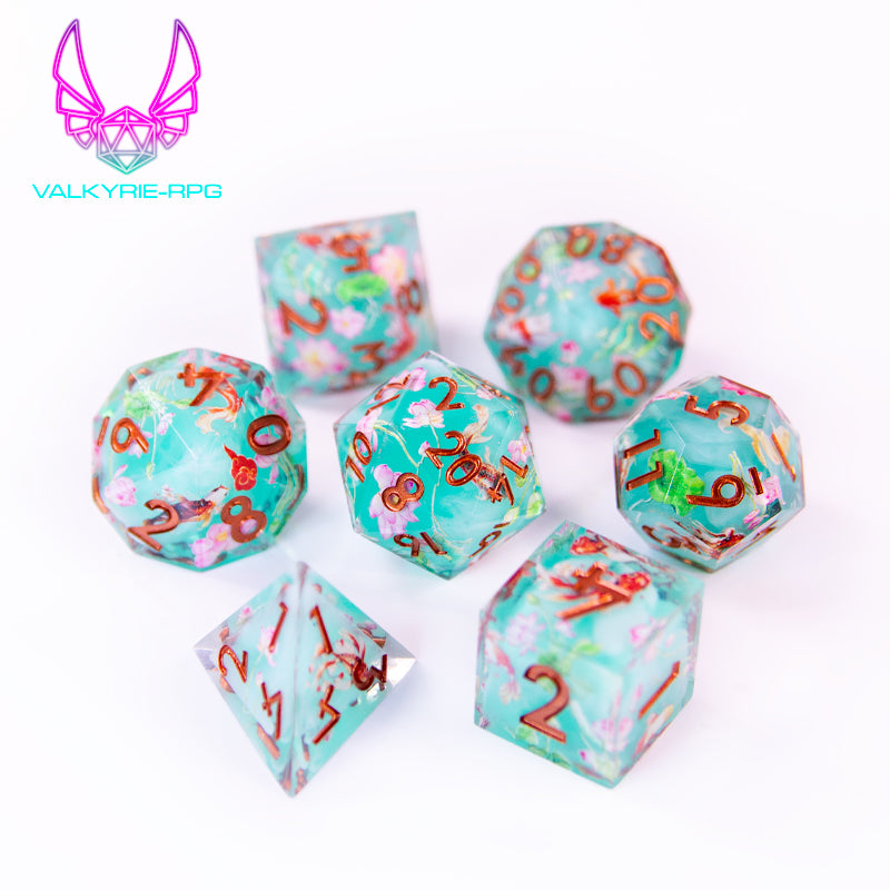 Koi Pond | Sharp Polyhedral Dice Set - Valkyrie RPG