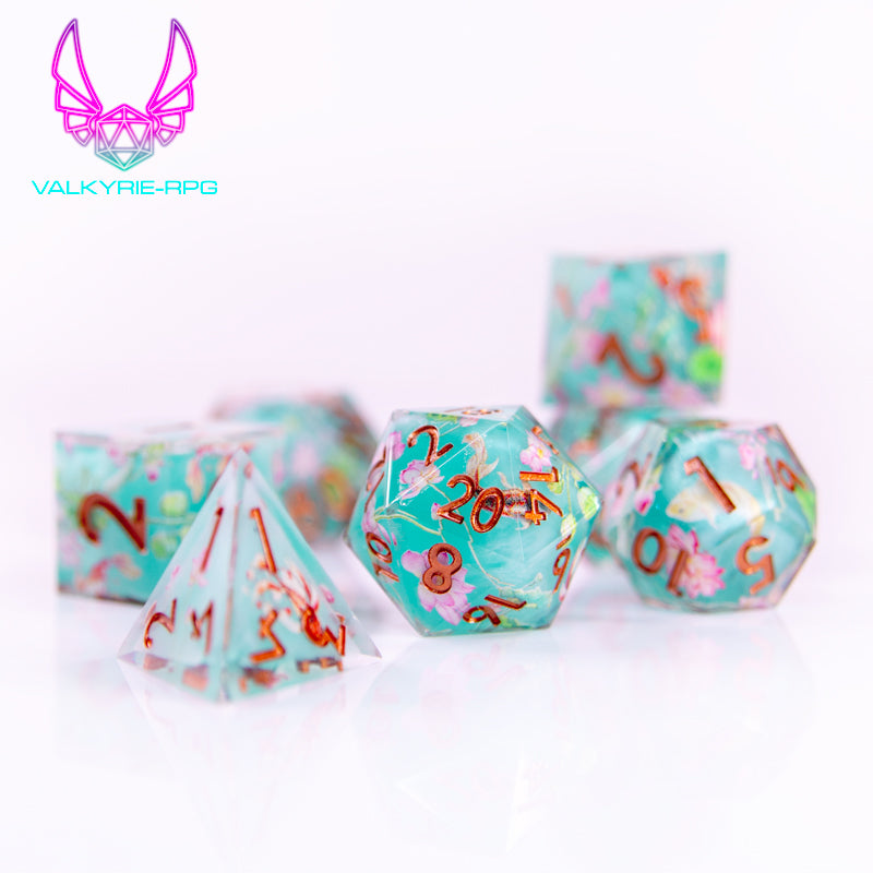 Koi Pond | Sharp Polyhedral Dice Set - Valkyrie RPG