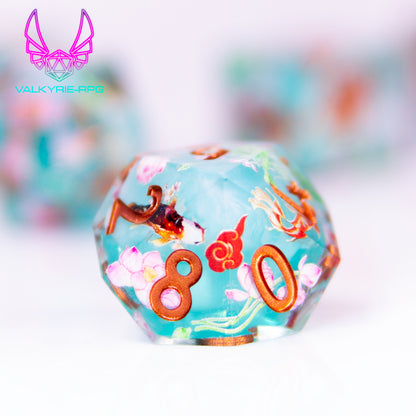 Koi Pond | Sharp Polyhedral Dice Set - Valkyrie RPG