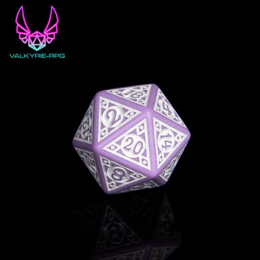 lavender | Patterned Polyhedral Dice Set