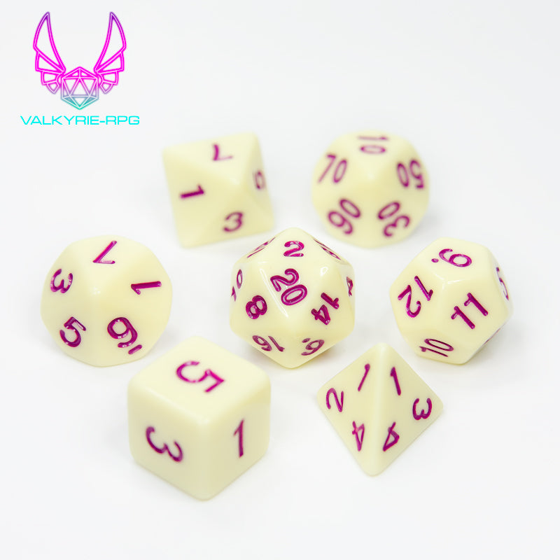 Lemon Crème | Polyhedral Dice Set - Valkyrie RPG