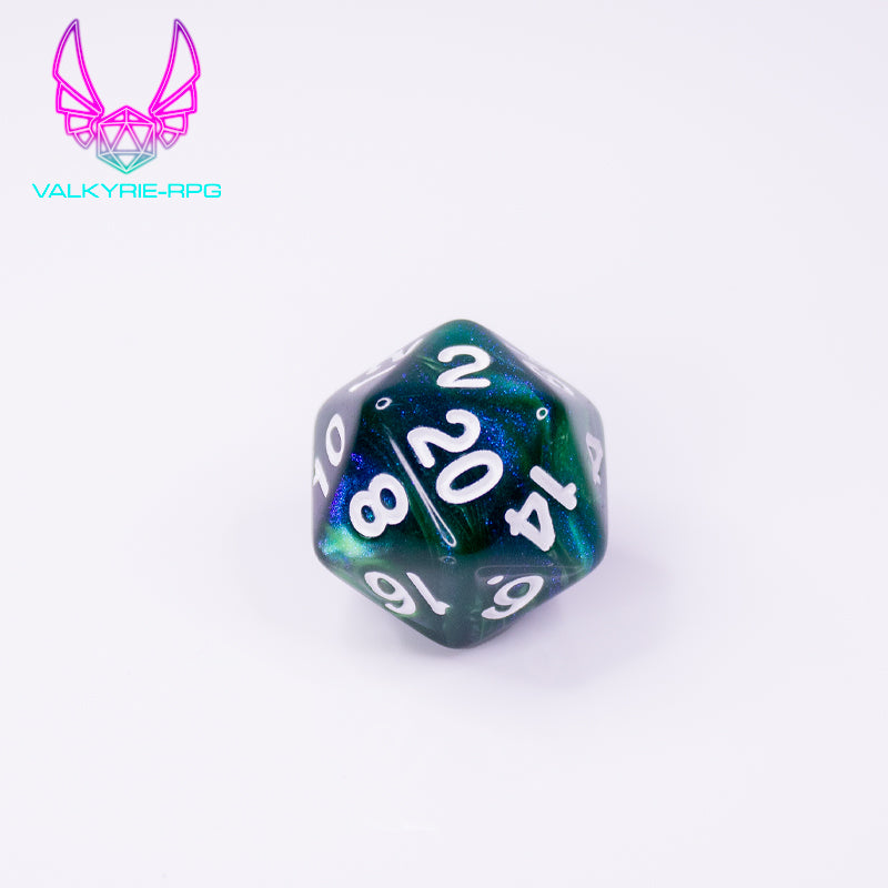 Loke | Fusion Glitter Polyhedral Dice Set - Valkyrie RPG