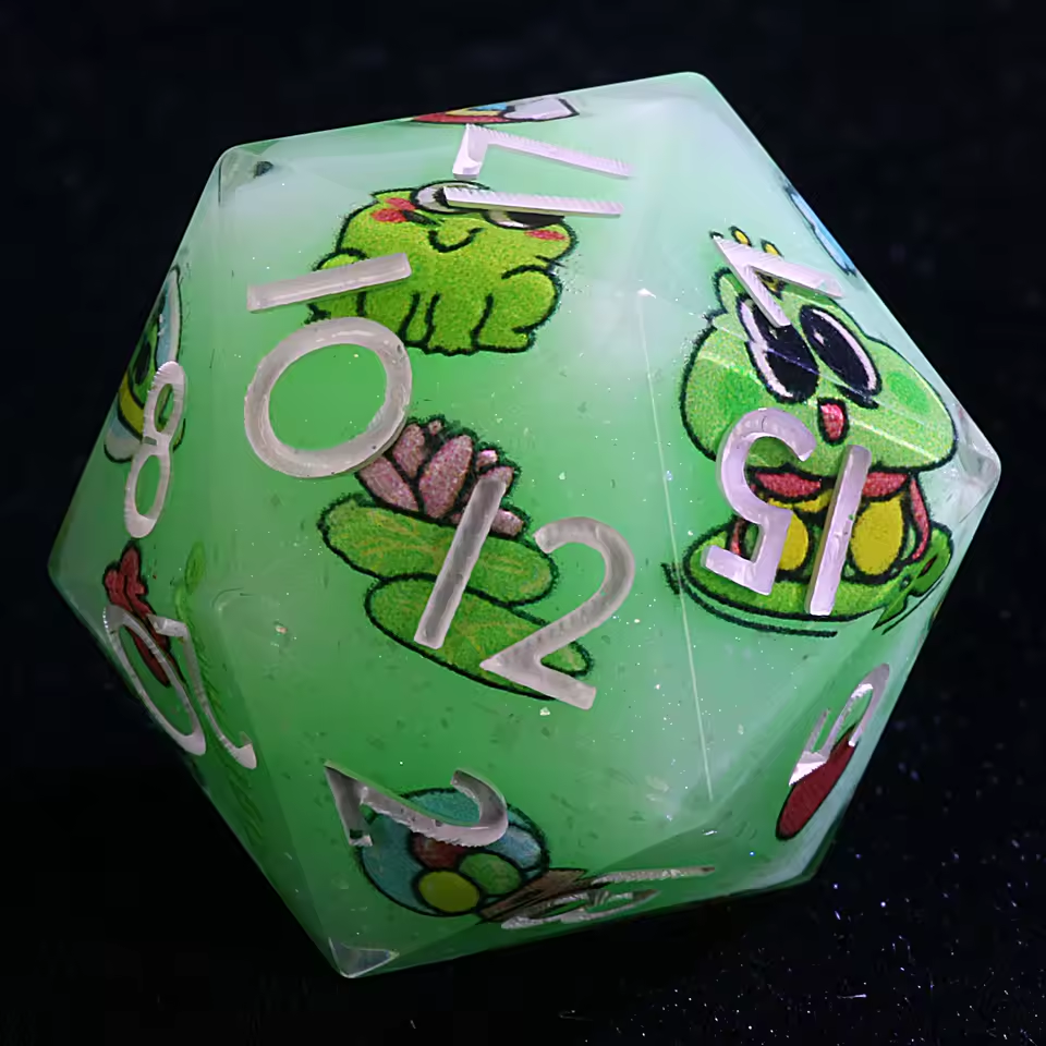 Lucky Frog | Sharp Polyhedral Dice Set - Valkyrie RPG