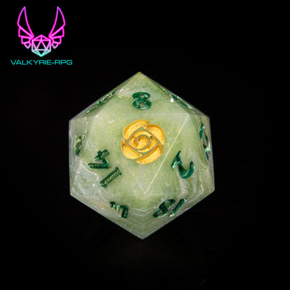 Matcha Latte | Hand Made Polyhedral Dice Set by Gourmet Dice - Valkyrie RPG