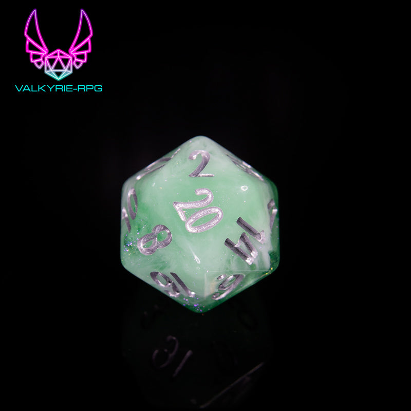 Dryad | Glitter Fusion Polyhedral Dice Set - Valkyrie RPG