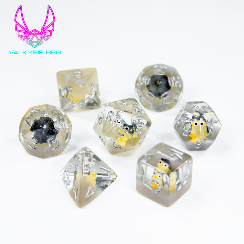 Subfari Archive - Hoots | Novelty Inclusion Polyhedral Dice Set - Valkyrie RPG