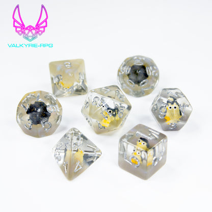 Subfari Archive - Hoots | Novelty Inclusion Polyhedral Dice Set - Valkyrie RPG