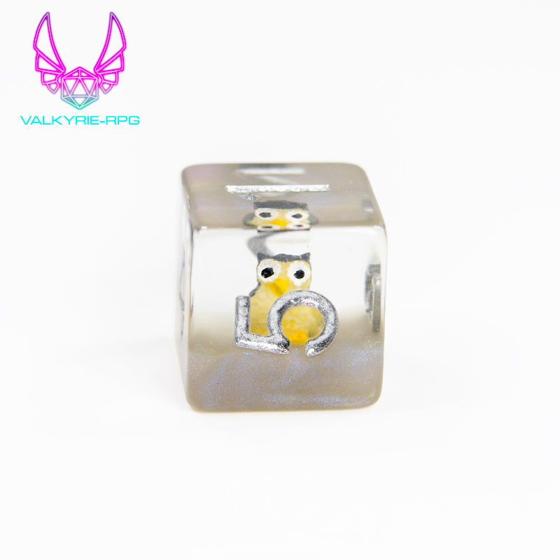 Subfari Archive - Hoots | Novelty Inclusion Polyhedral Dice Set - Valkyrie RPG