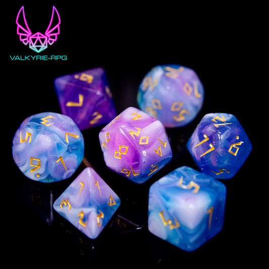 Pantheon | Glitter Fusion Polyhedral Dice Set