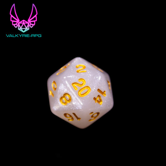 Astral Pearl | Glitter Polyhedral Dice Set - Valkyrie RPG