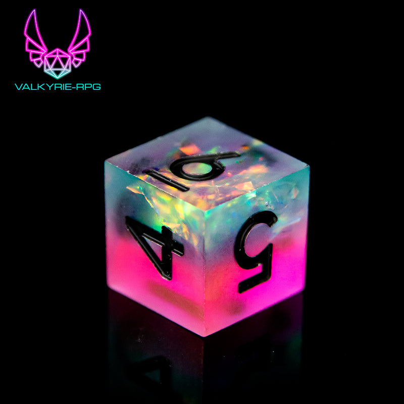 Moonwell | Sharp Frosted Polyhedral Dice Set - Valkyrie RPG
