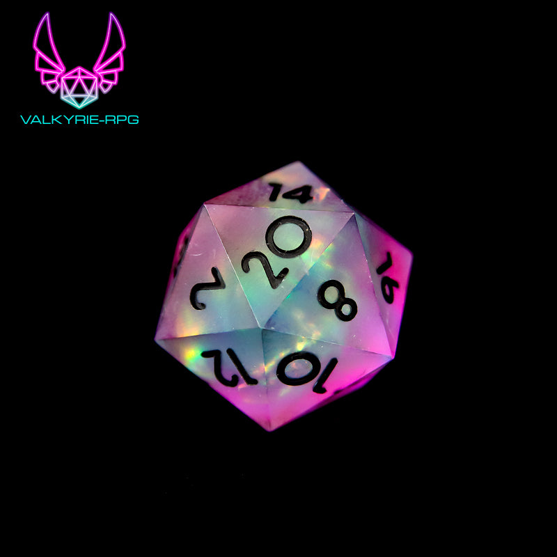 Moonwell | Sharp Frosted Polyhedral Dice Set - Valkyrie RPG