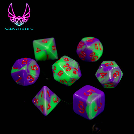 Toxicity | Fusion Polyhedral Dice Set - Valkyrie RPG