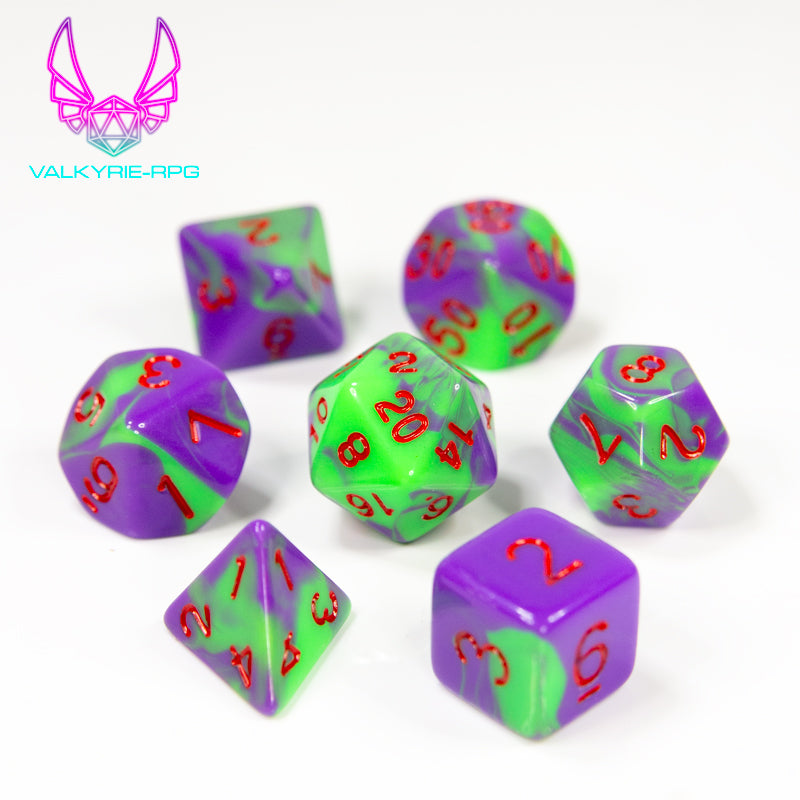 Toxicity | Fusion Polyhedral Dice Set - Valkyrie RPG