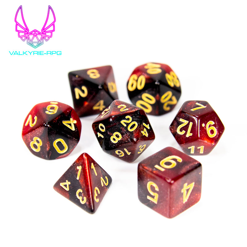 Necromancy | Glitter Fusion Polyhedral Dice Set