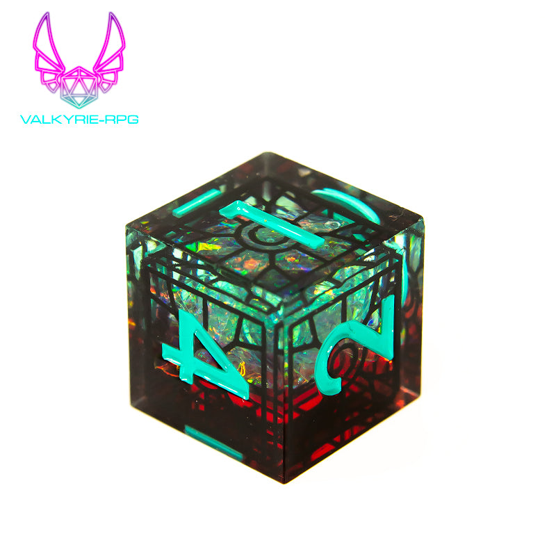 Wisp Ward | Sharp framed Polyhedral Dice Set