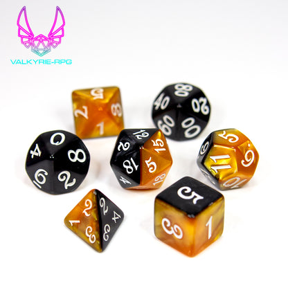 Sally | Split Colour Polyhedral Dice Set - Valkyrie RPG