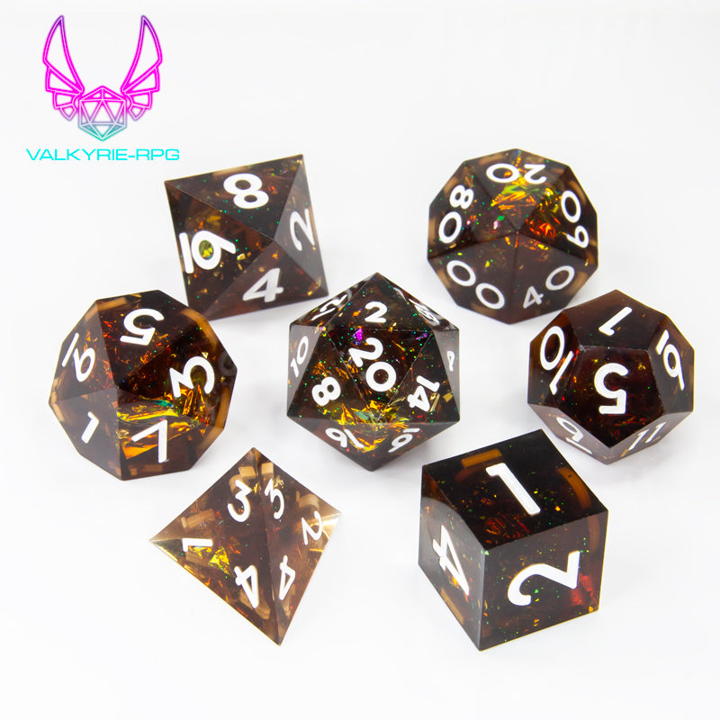 Scourge | Sharp Polyhedral Dice Set - Valkyrie RPG