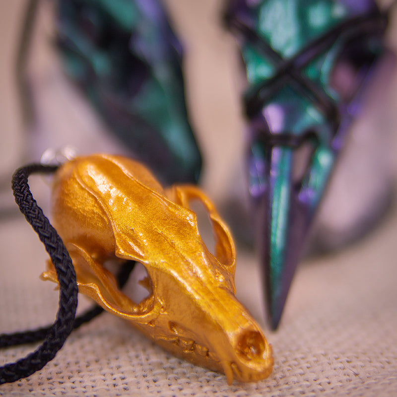 Necklace - Painted Wolf skulls - Valkyrie RPG