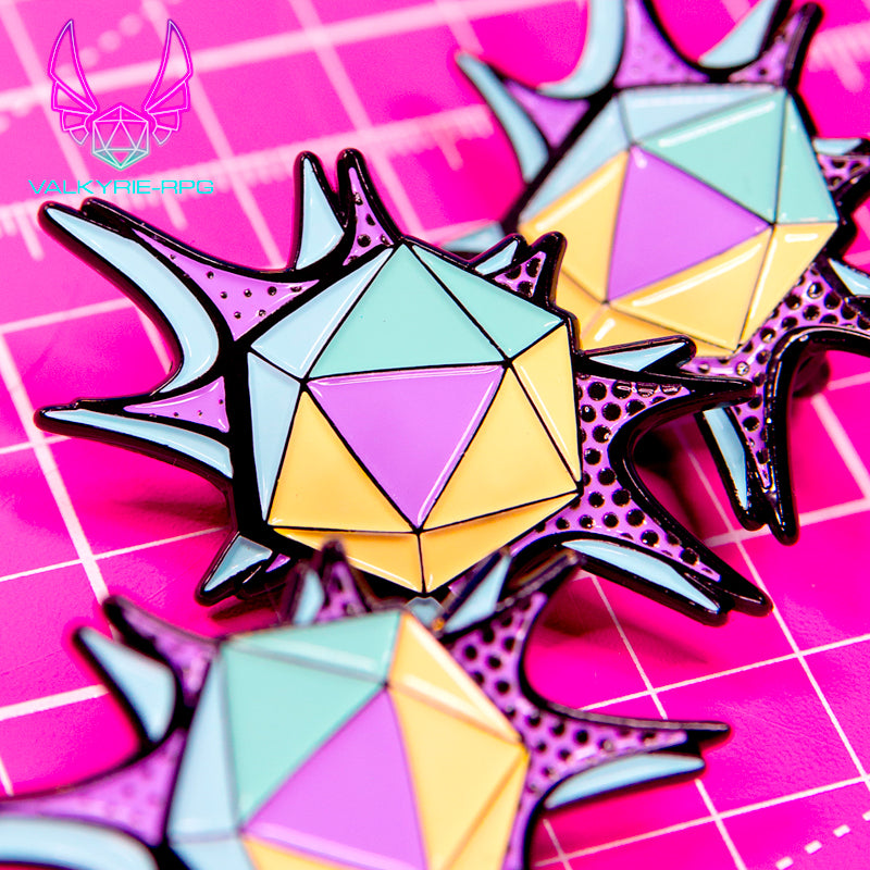 Enamel Pin - Starburst D20 - Valkyrie RPG