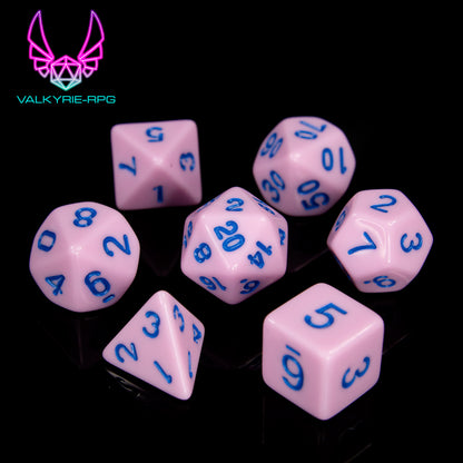 Strawberry Crème | Polyhedral Dice Set - Valkyrie RPG