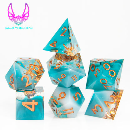 Lost Treasure | Sharp Polyhedral Dice Set - Valkyrie RPG