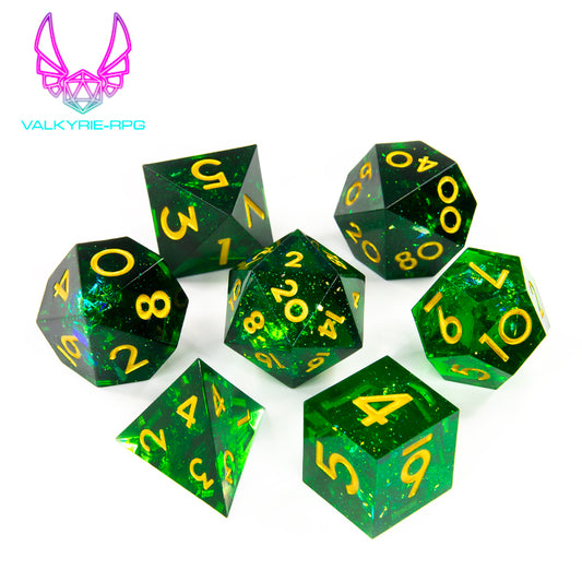 Verdant | Sharp Polyhedral Dice Set - Valkyrie RPG