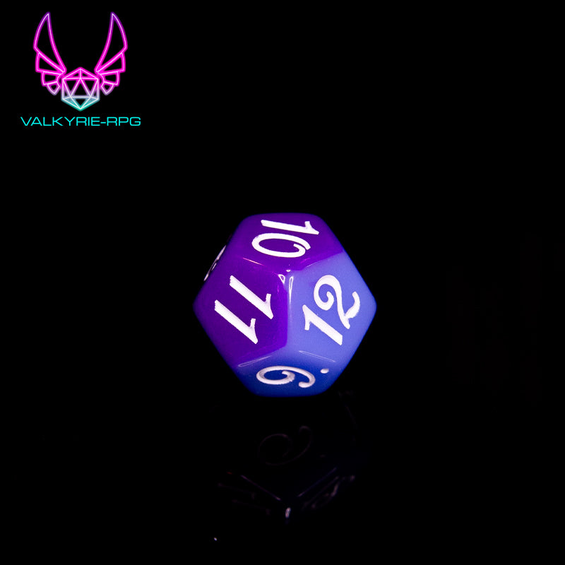 Violet | Split Colour Polyhedral Dice Set - Valkyrie RPG