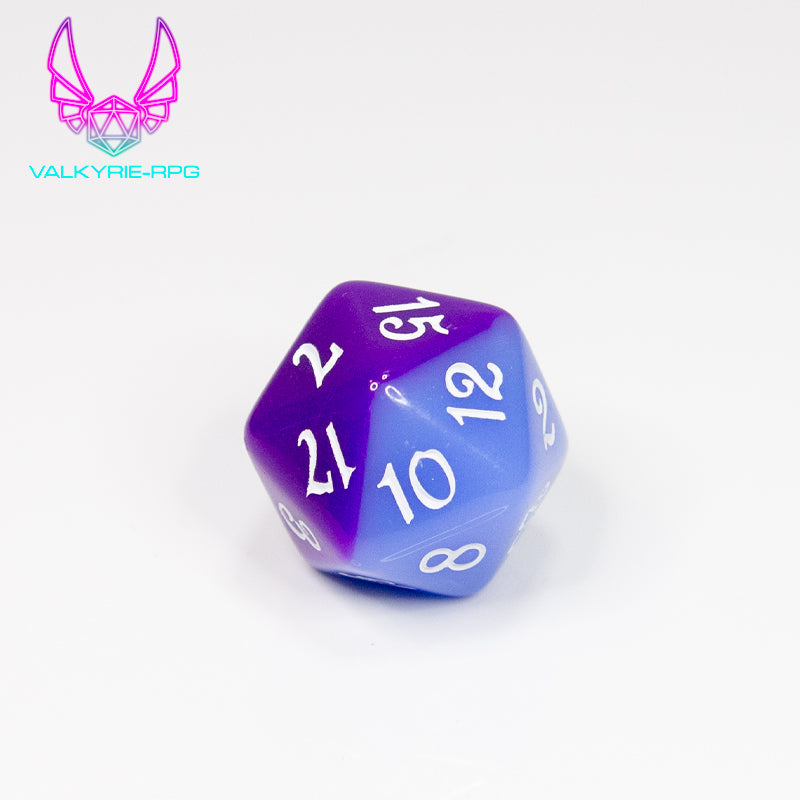 Violet | Split Colour Polyhedral Dice Set - Valkyrie RPG
