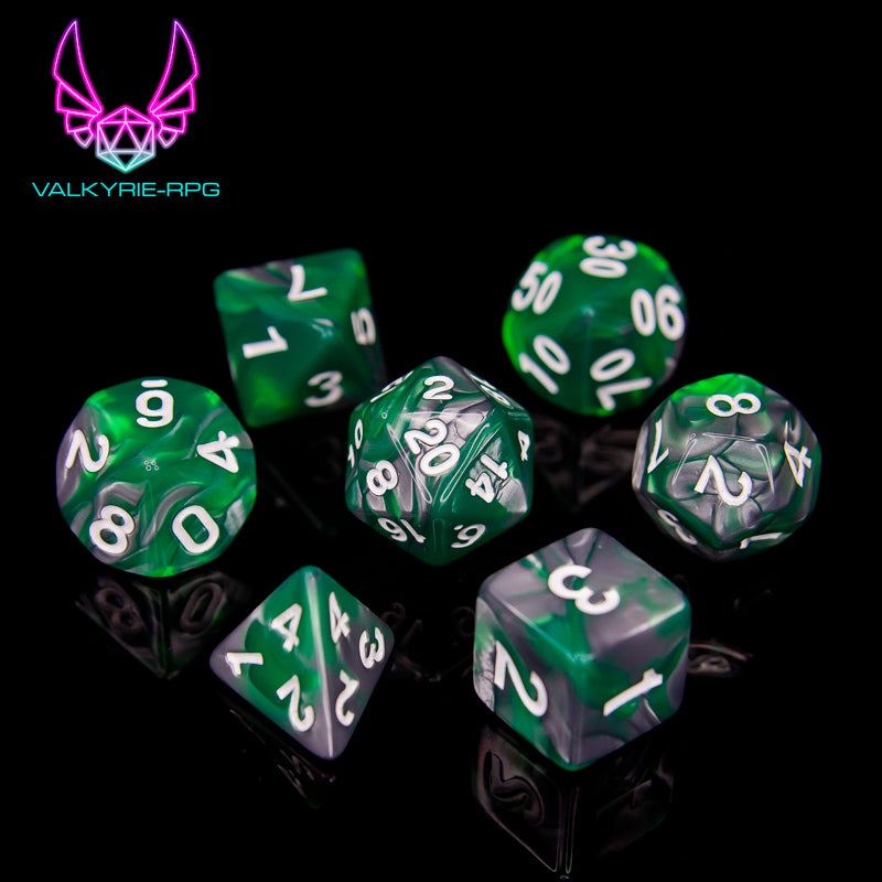 Wit | Fusion Polyhedral Dice Set - Valkyrie RPG