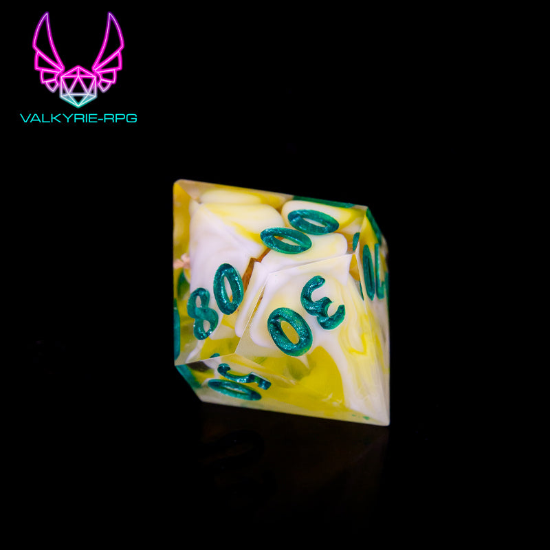 Narcissus | Hand Made Polyhedral Dice Set by Gourmet Dice
