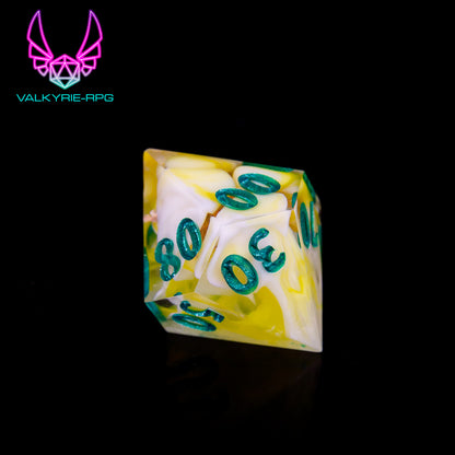 Narcissus | Hand Made Polyhedral Dice Set by Gourmet Dice