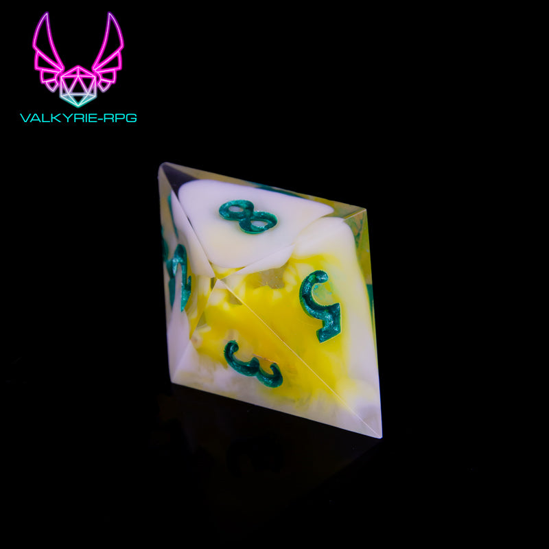 Narcissus | Hand Made Polyhedral Dice Set by Gourmet Dice